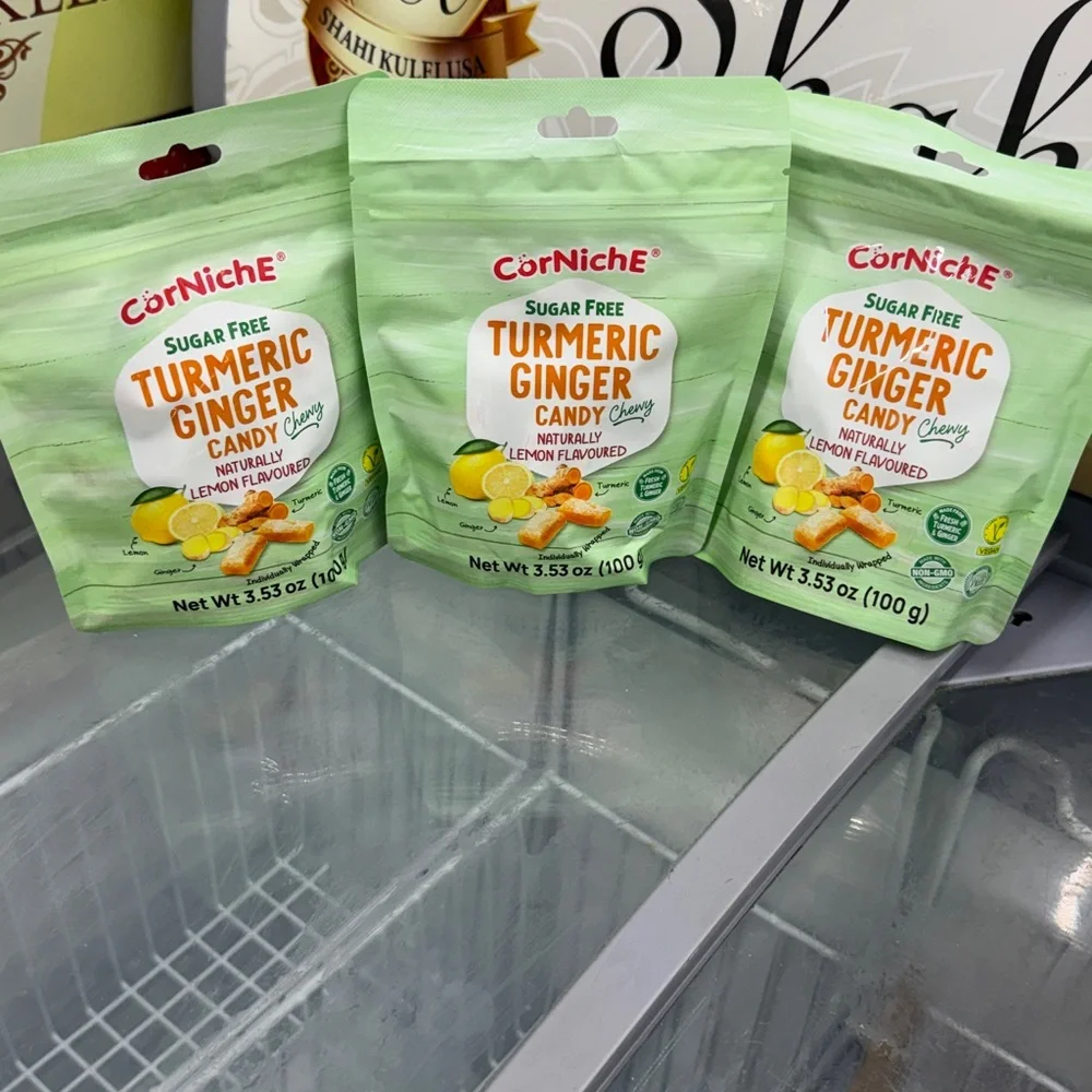 Turmeric Ginger Candy - Lemon Flavor (Green) price is for 5 packet